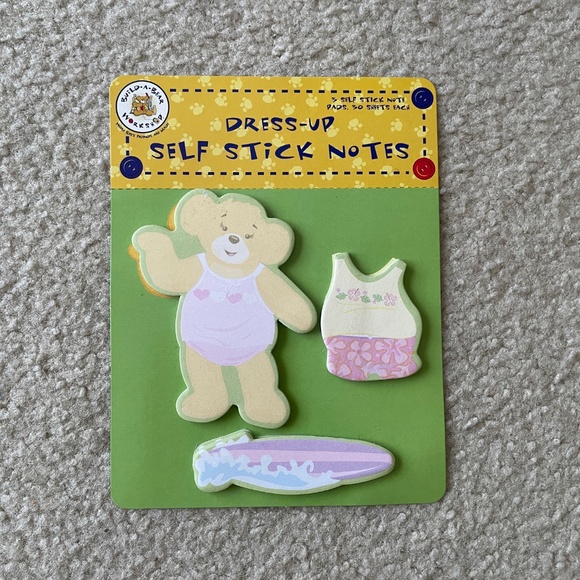 Lot 3 Build-a-Bear Dress-Up Self Stick Notes Colorbok 2007 Cheerleader Surfer - Picture 3 of 5